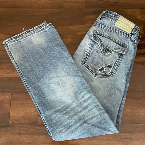 Affliction Other - Men! Affliction Blake Flap Pocket Distressed Jeans size 34 Long